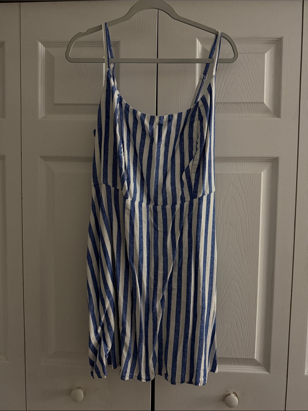 Women’s linen Blue and White Striped One-Piece Dress